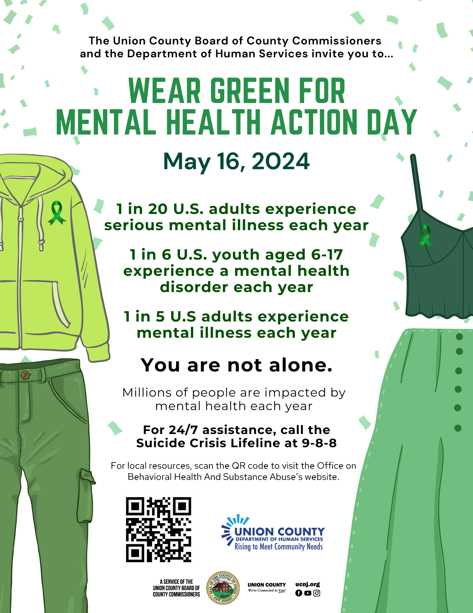 Union County Recognizes National Mental Health Awareness Month With Free Mental Health Webinar & More
