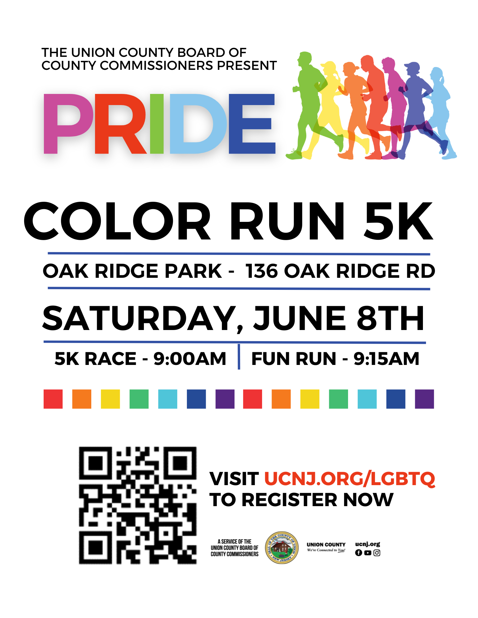 Union County Celebrates Pride Month with 5k and Fun Color Run on Saturday, June 8th