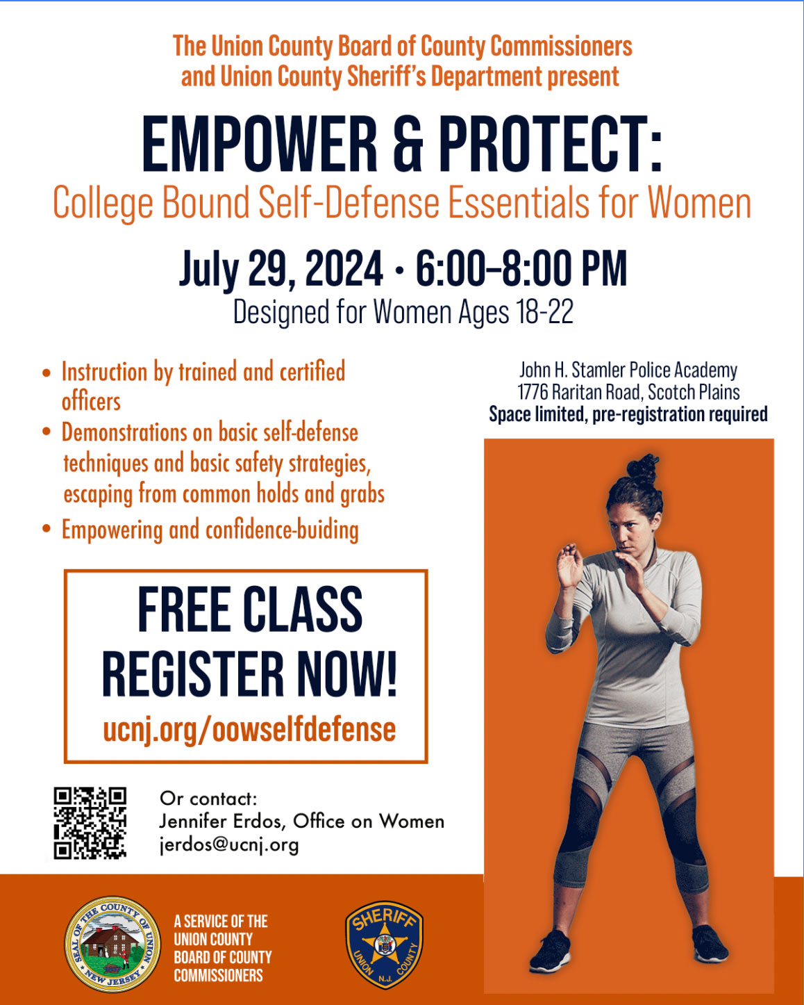 Union County to Host Self-Defense Class for College-Bound Young Women