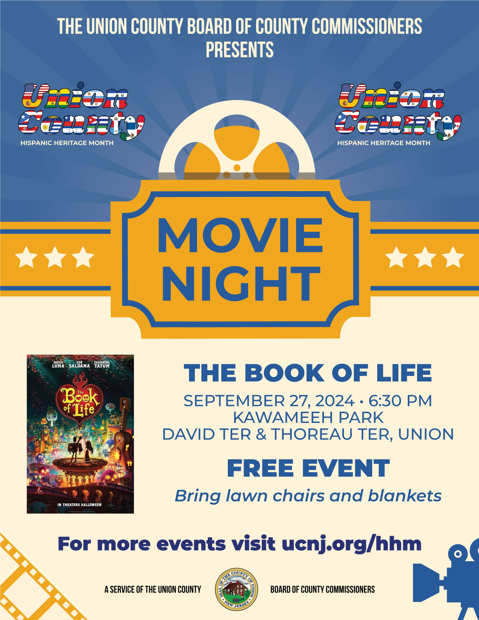 Union County Celebrates Family-Friendly Outdoor Movie Nights in Honor of Hispanic Heritage Month