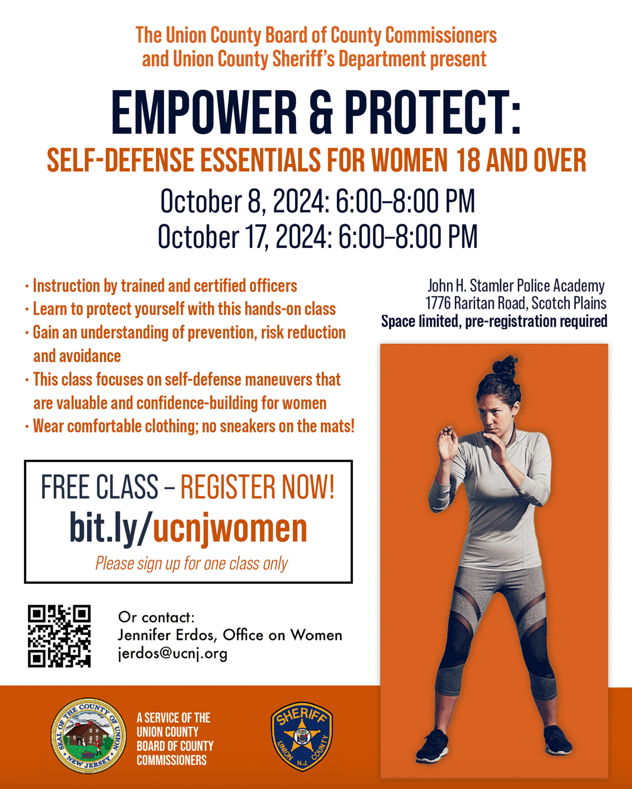 Union County to Host Self-Defense Training Classes for Women 18 & Over