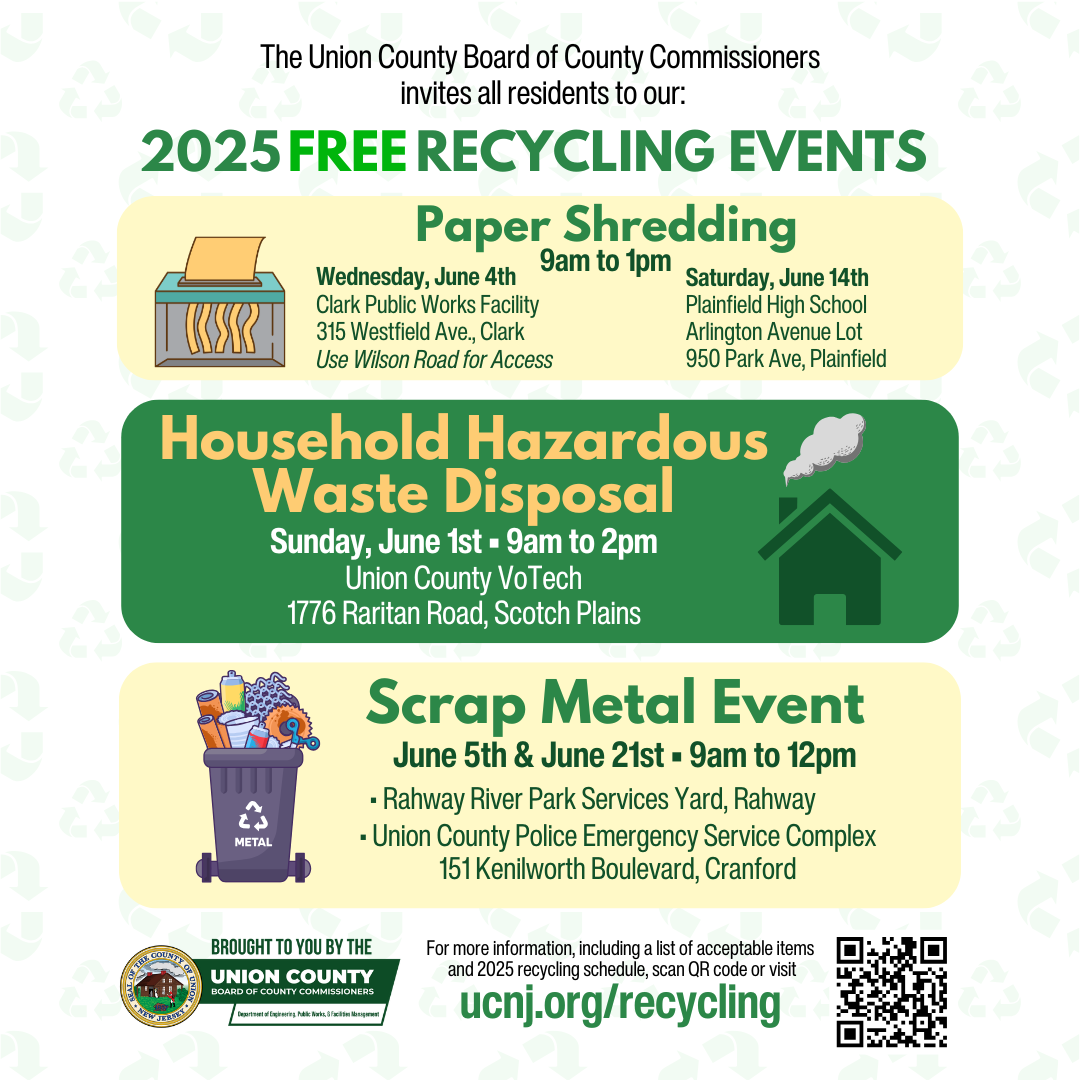 Union County’s Free Recycling Programs Continue in June