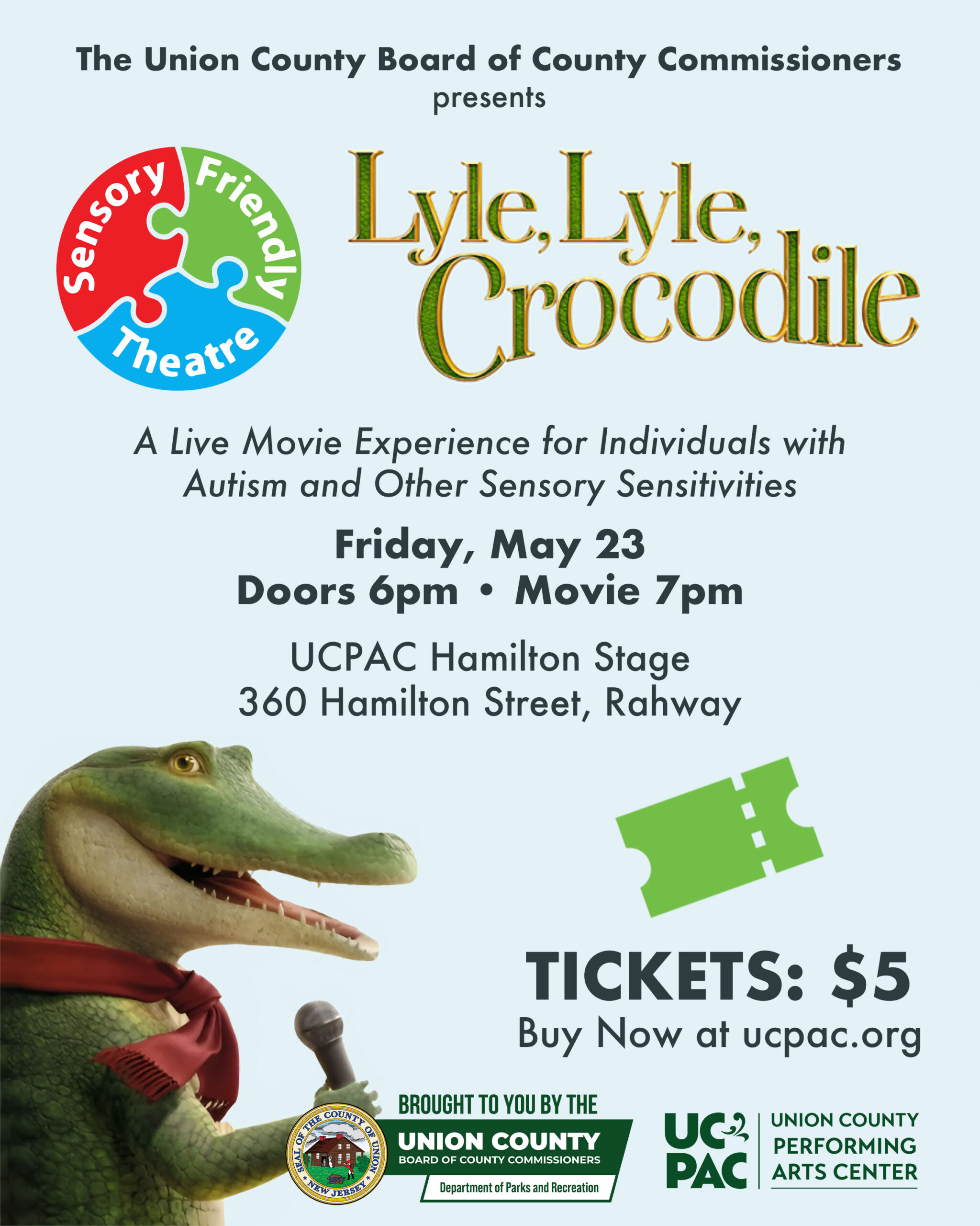 Union County to Launch New Sensory-Friendly Movie Series With First-Ever Screening This May