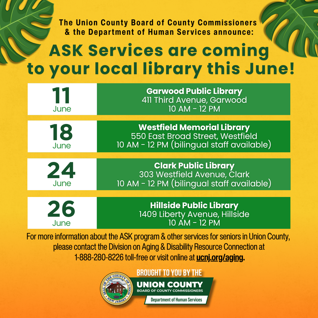 Union County Teams Up With Local Libraries, Bringing Valuable Resources to Seniors and Caregivers