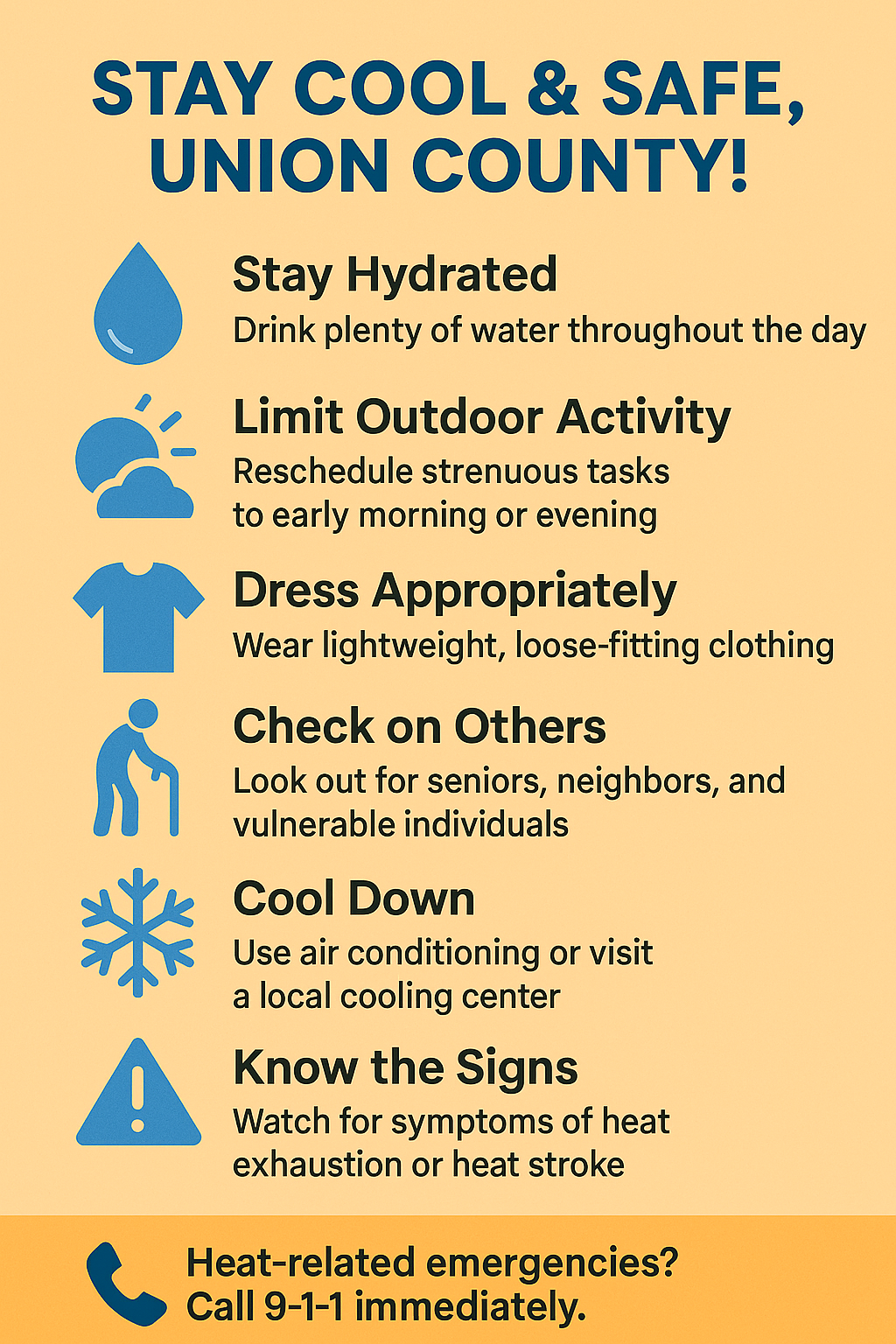 stay cool and safe in union county tips