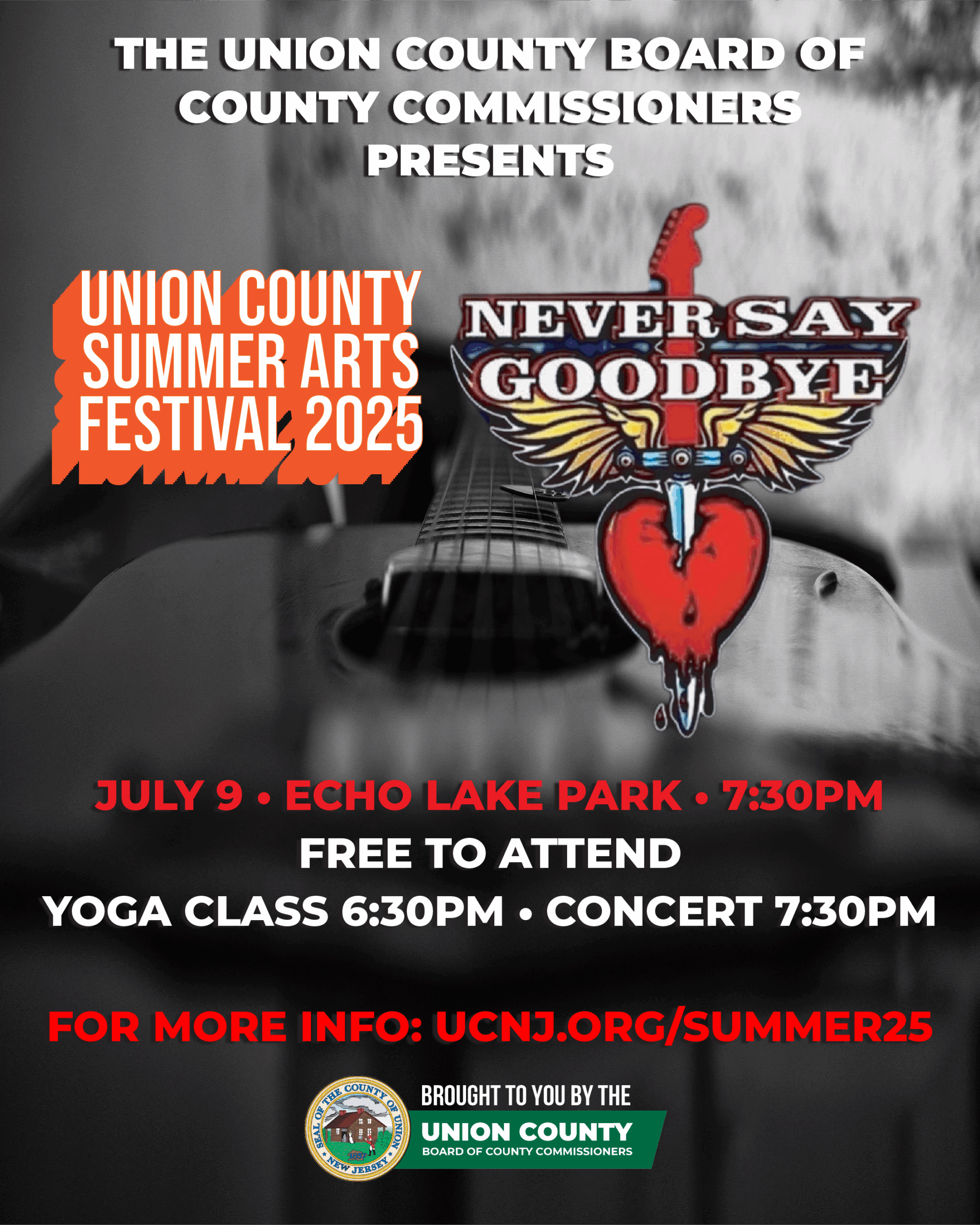 Union County Kicks Off Summer Arts Festival With Bon Jovi Tribute on July 9 in Echo Lake Park