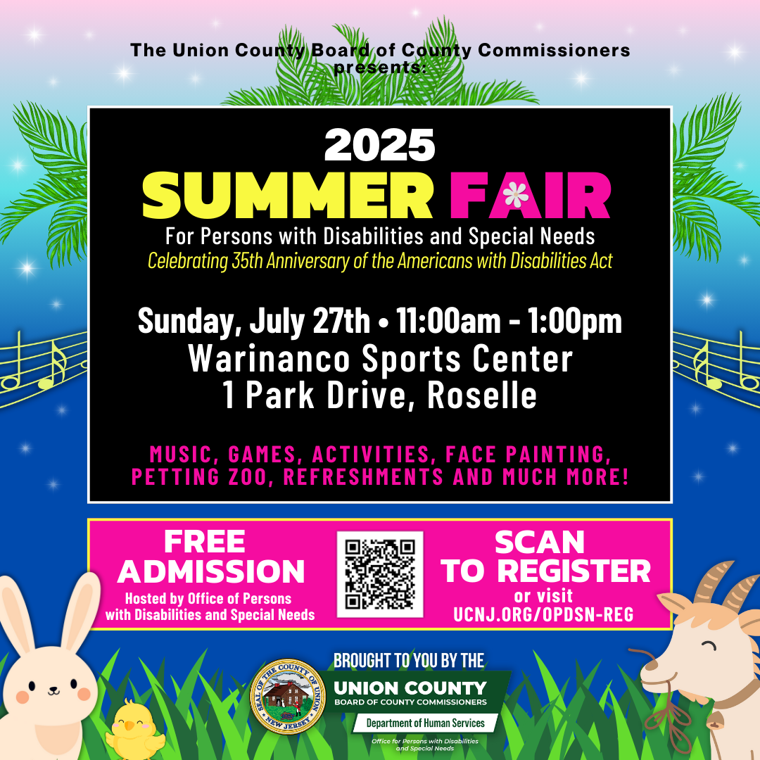 Union County Celebrates Disability Pride Month With Free Inclusive Summer Fair on July 27th