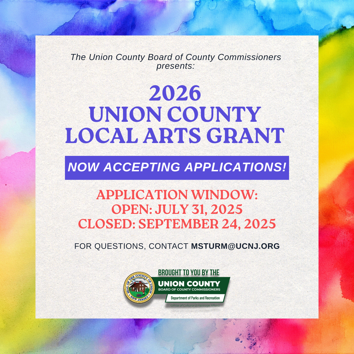 Union County Accepting Applications For 2026 Local Arts Grant