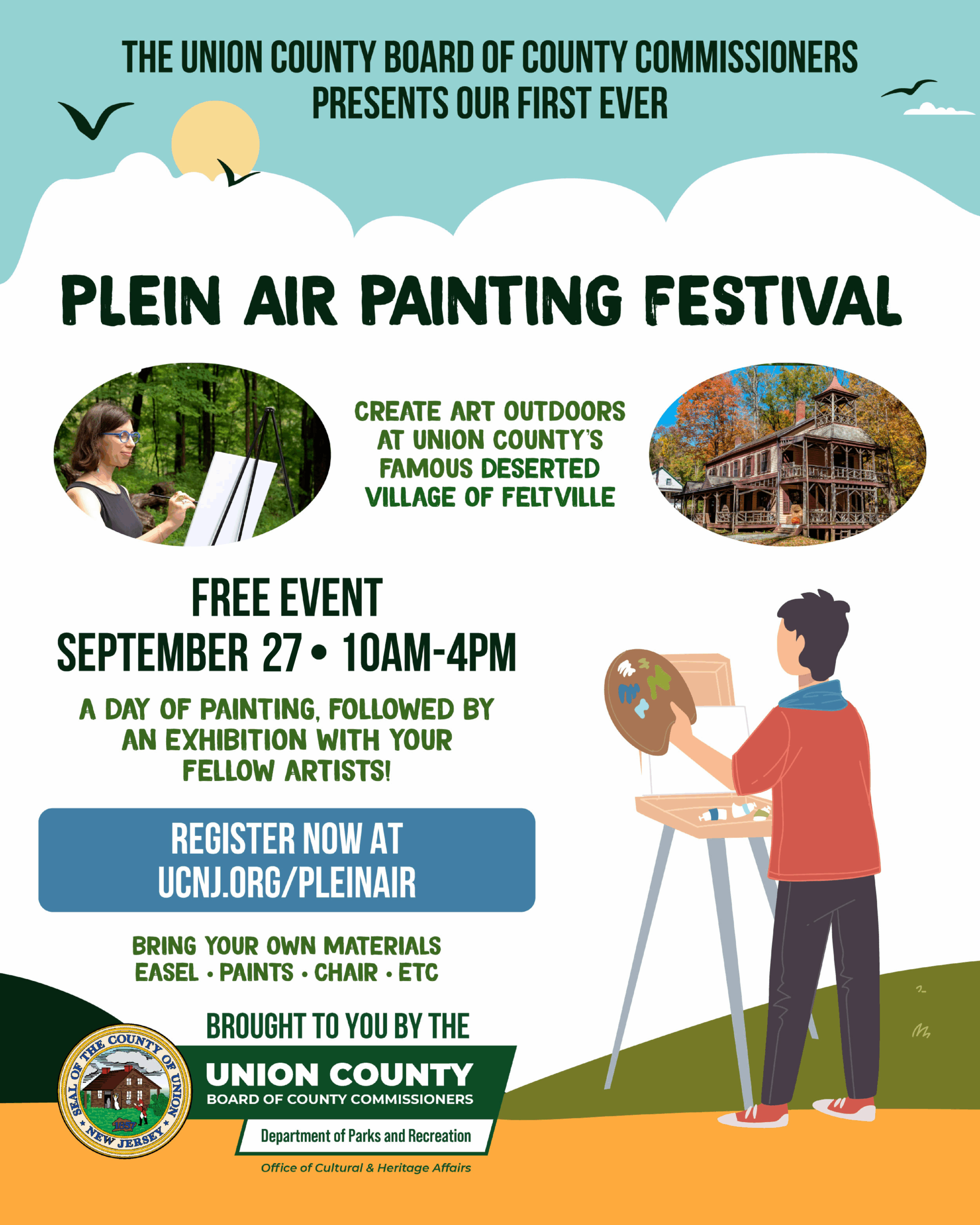 Union County Announces First Plein Air Painting Event at the Historic Deserted Village of Feltville