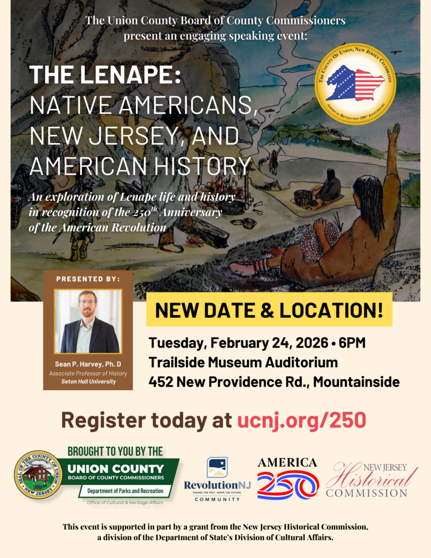Union County Announces New Date and Venue For Engaging Speaking Event Focused on Lenape History