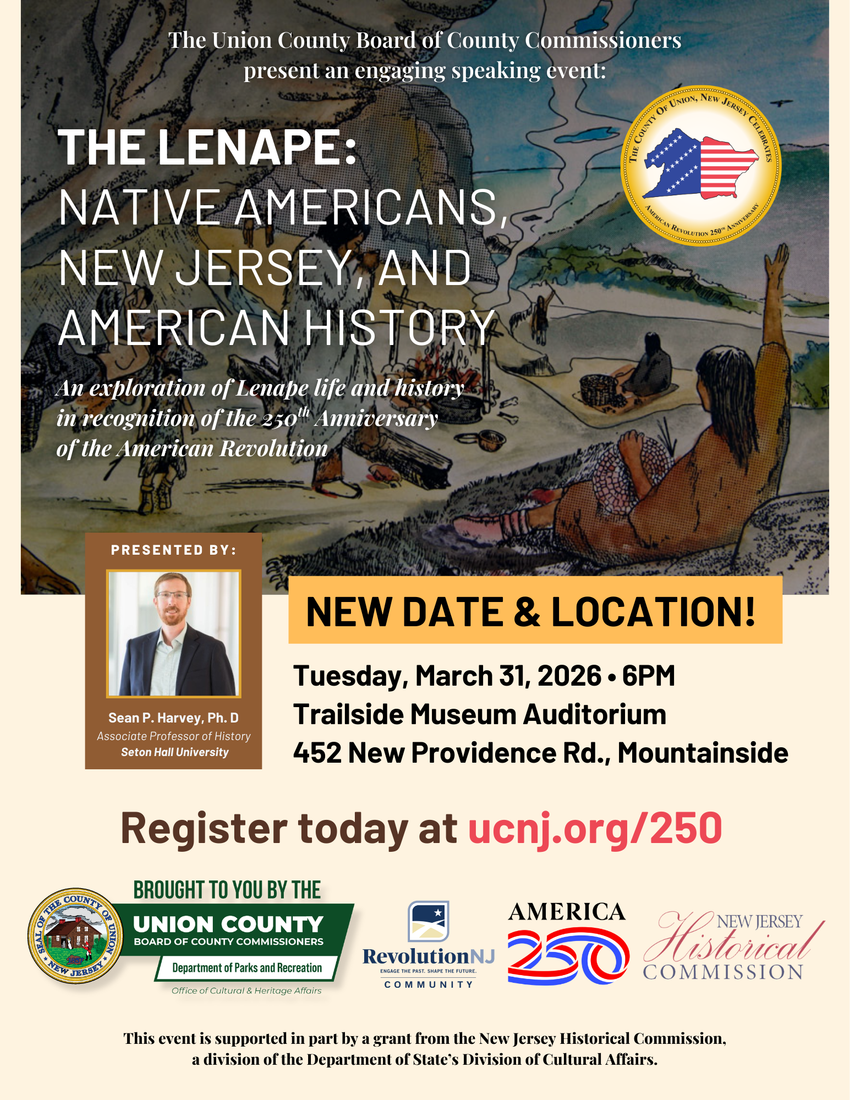 New Date Confirmed for Special Presentation on Lenape History in Union County