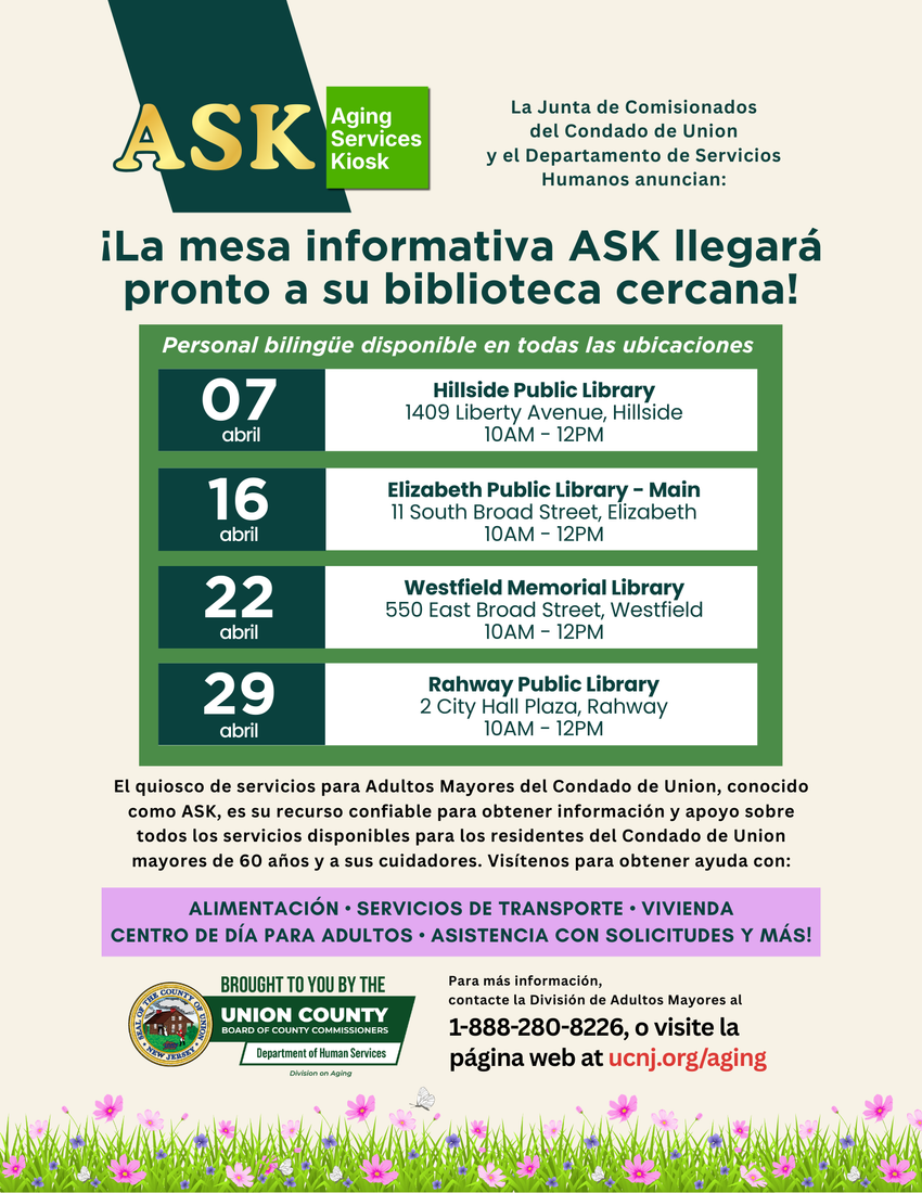 ASK flyer with dates and locations