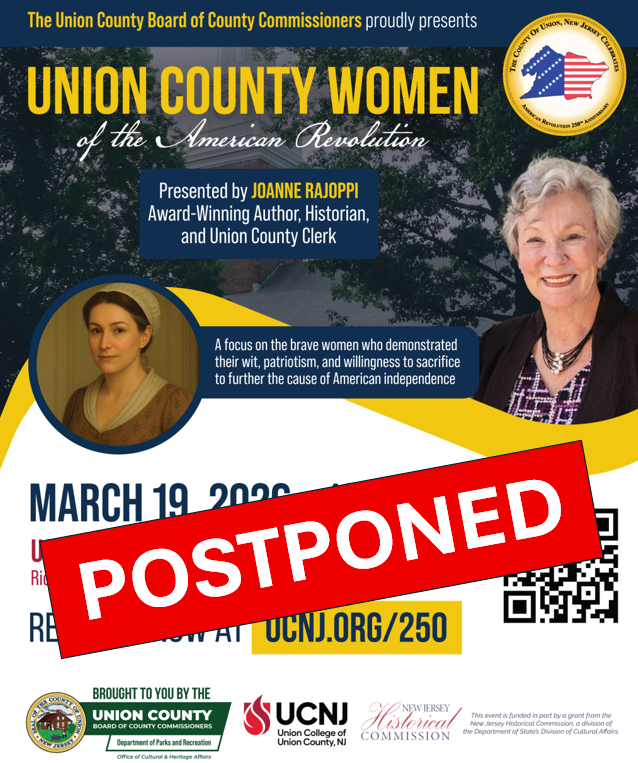 Union County Women event flyer with date, time, and location of event - event postponed 