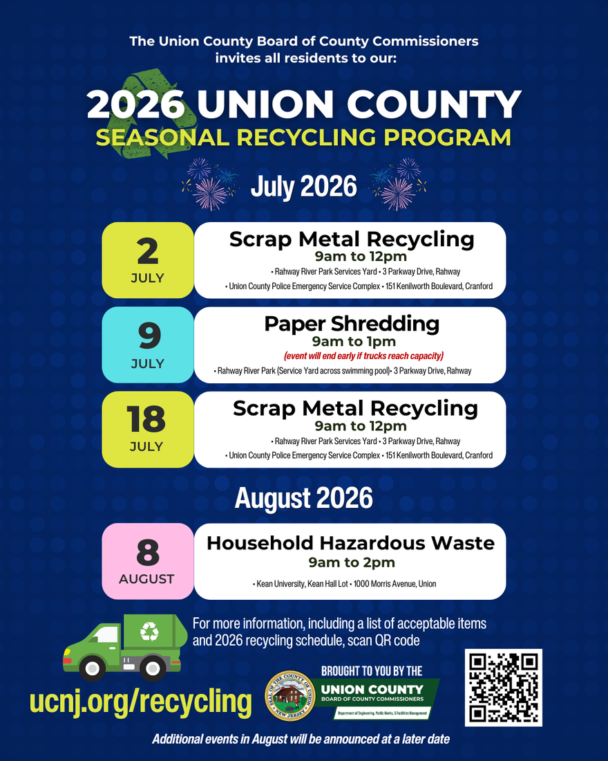 July Dates Announced For Union County’s Free Recycling Program For Residents