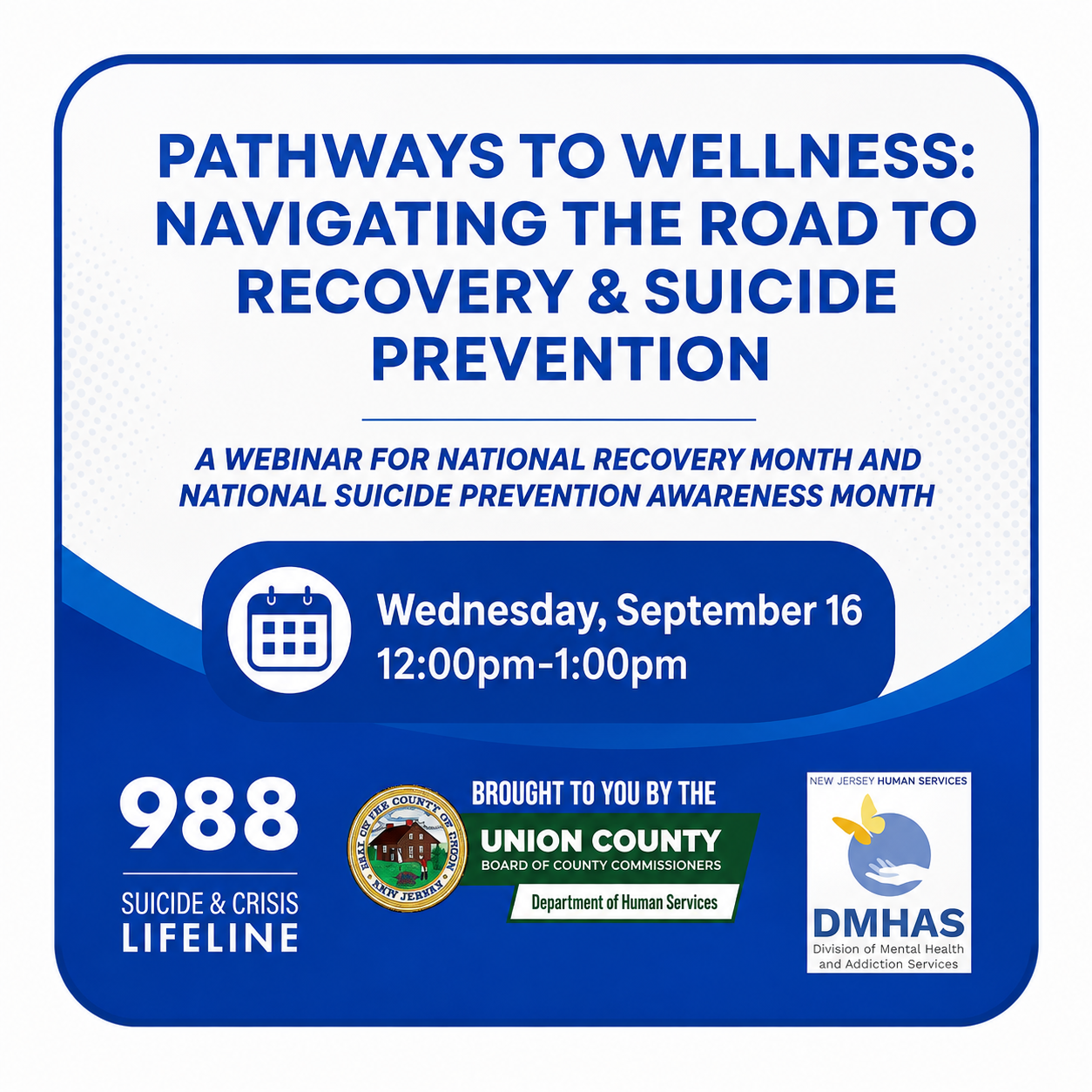 National Recovery Month and National Suicide Prevention Awareness Month
