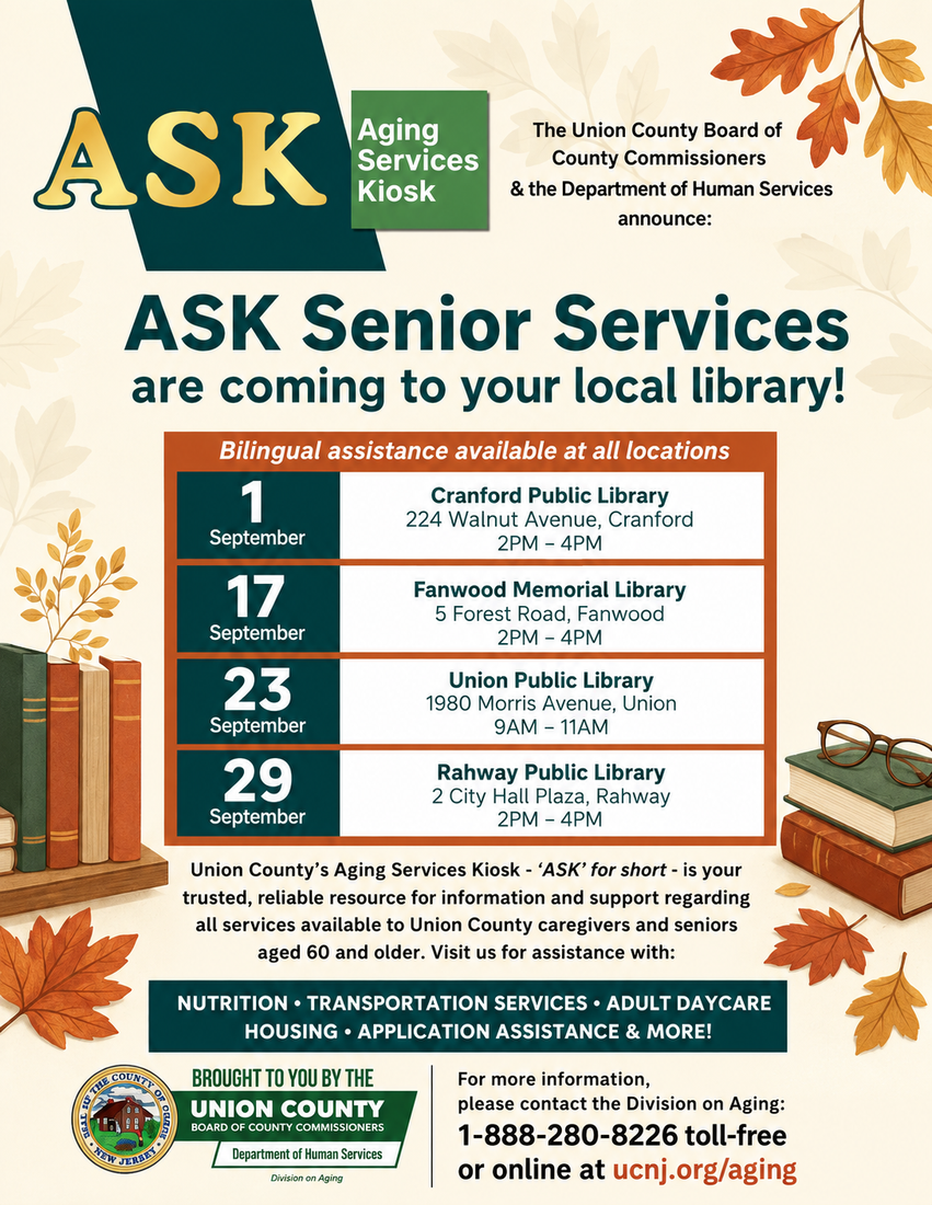 Union County’s Senior Ask Program Announces September Dates
