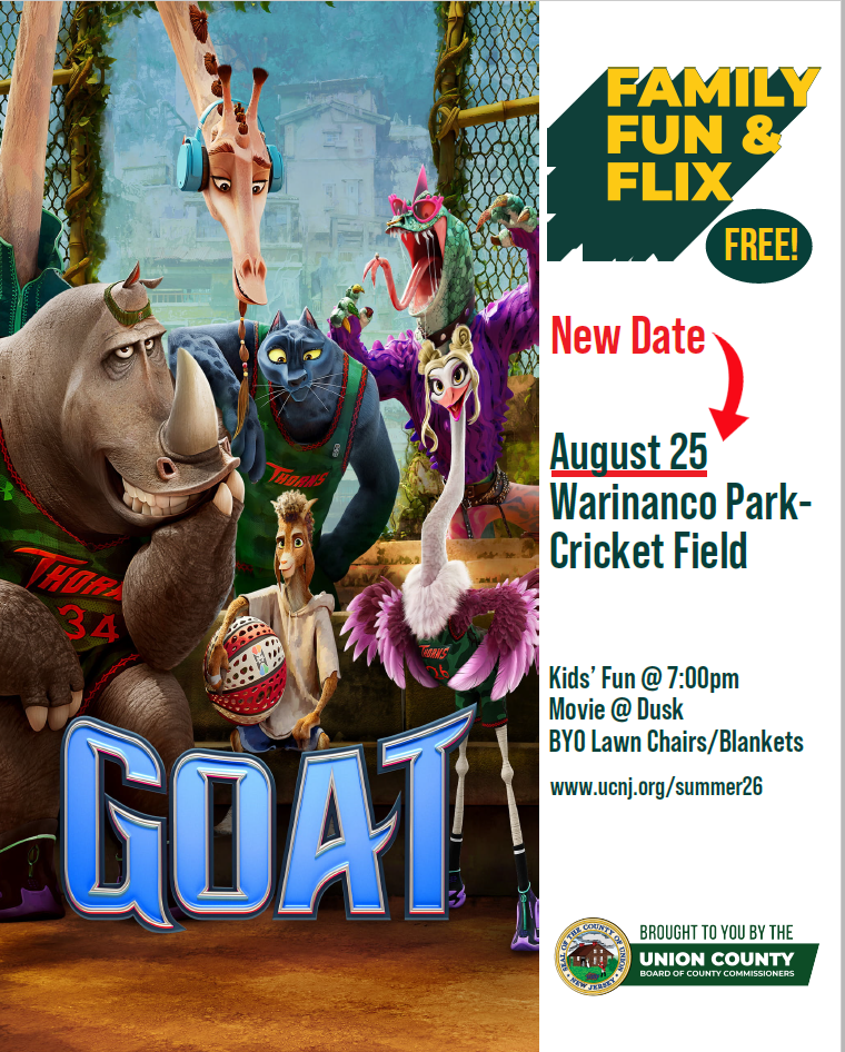 Union County Announces New Dates for Two Family Fun & Flix Movies