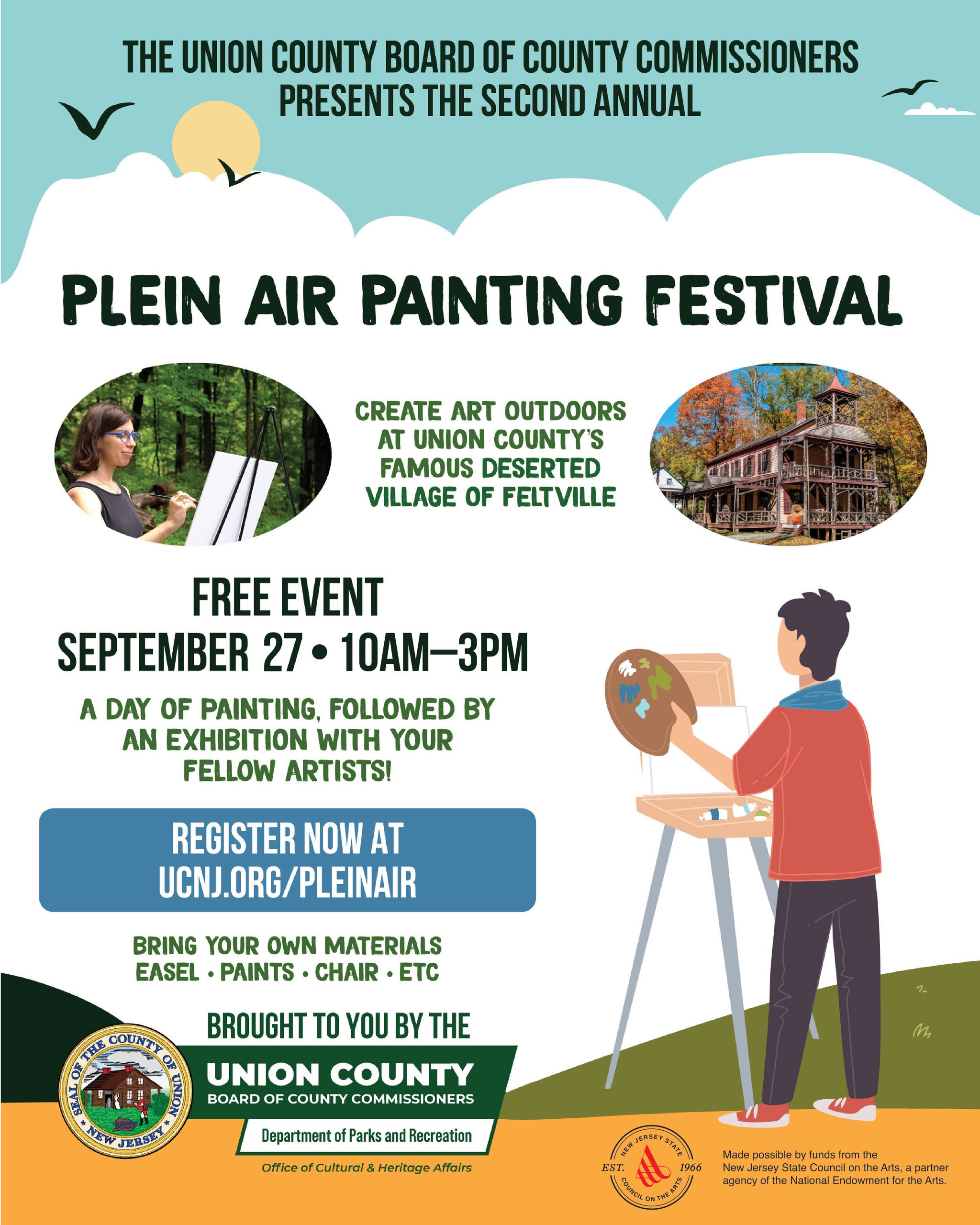 Union County Invites Local Artists to Second Annual Plein Air Painting Event at the Deserted Village of Feltville