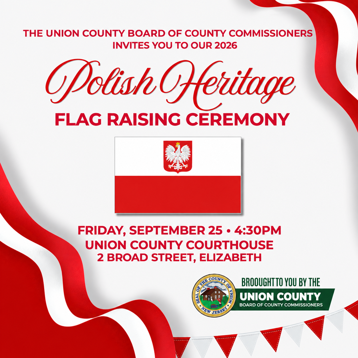 polish flag raising