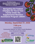 Union County Offers Free Community Webinars on Snap and Medicaid Changes